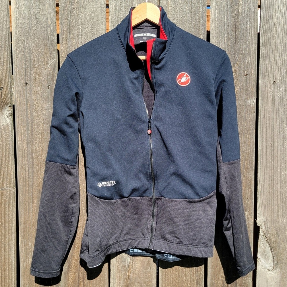 Castelli Gore-Tex Infinium Nano Mid Wind Cycling Zip Jacket 2XL Black RossaCorsa